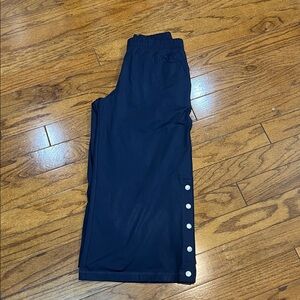 Navy Blue Aerie Wide Leg Cropped Athletic Pant